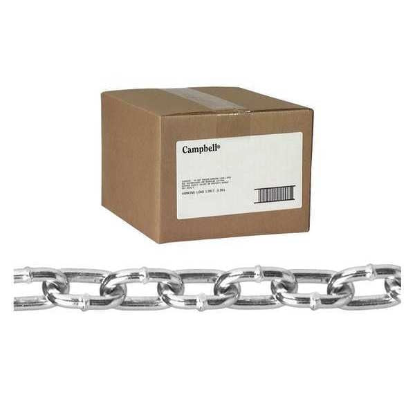 5/0 Straight Link Machine Chain, Zinc Plated, 100' per Carton
