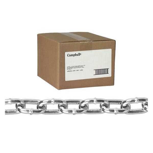 2/0 Straight Link Machine Chain, Bright, 100' per Carton