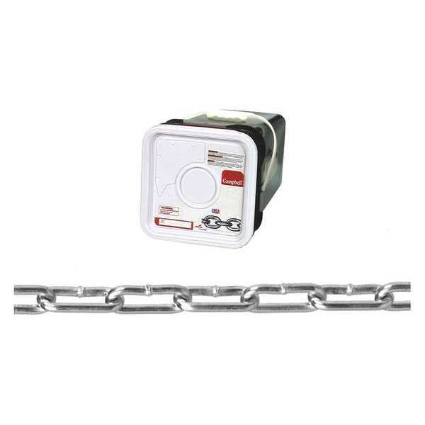 #1 Straight Link Coil Chain, Zinc Plated, 350' per Square Pail