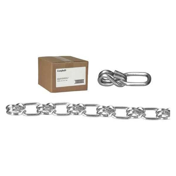 4/0 Lock Link Single Loop Chain, Wrapped, Zinc Plated, 100' per Carton