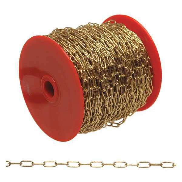 #3 Hobby/Craft Sash Chain, Brass Plated, 164' per Reel