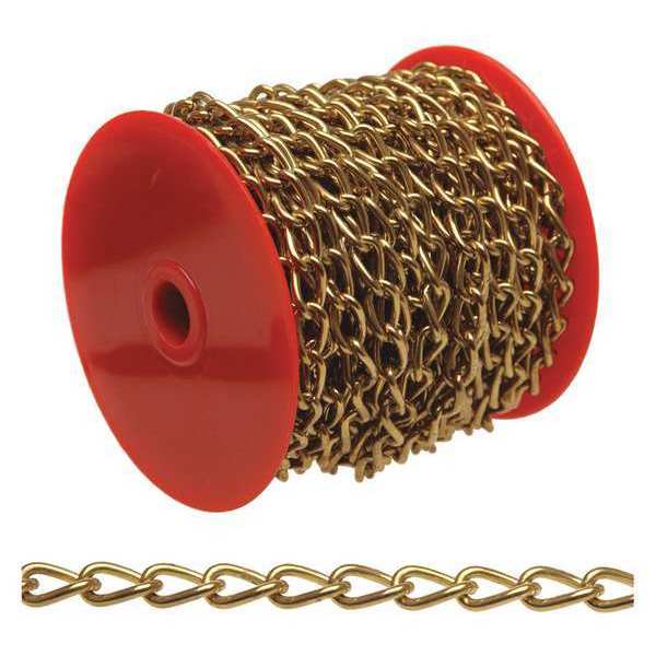 #90 Hobby/Craft Twist Chain, Nickel Plated, 82' per Reel