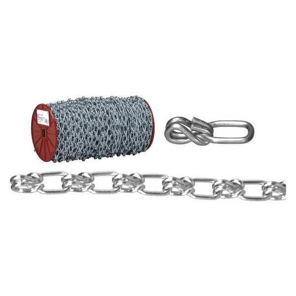4/0 Lock Link Single Loop Chain, Wrapped, Galvanized, 100' per Reel
