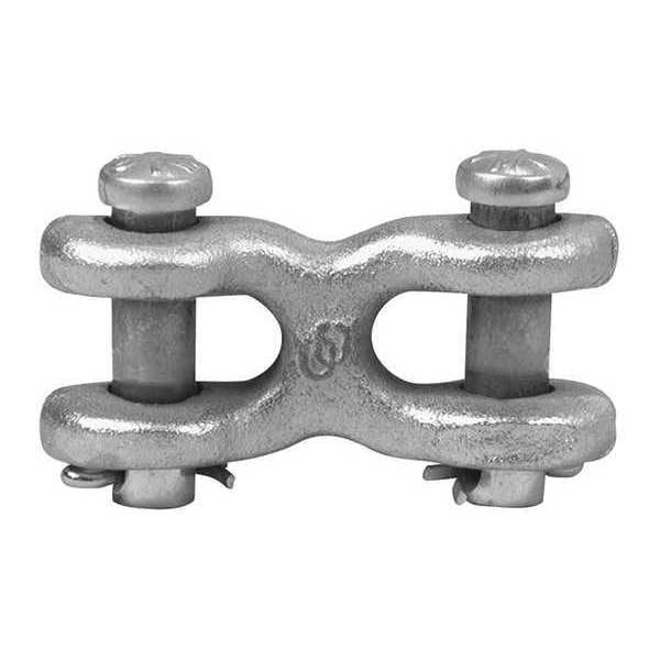 1/4â- 5/16â Twin (Double) Clevis Link, Forged Steel, Zinc Plated