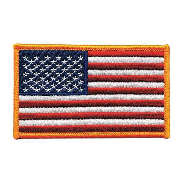 Embroidered Patch, U.S. Flag, Dark Gold