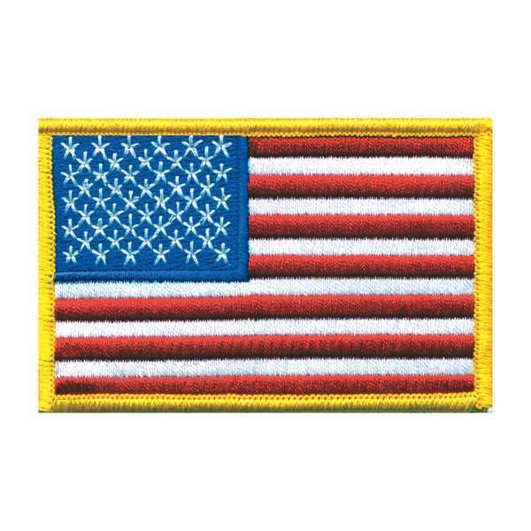 Embroidered Patch, U.S. Flag, Medium Gold