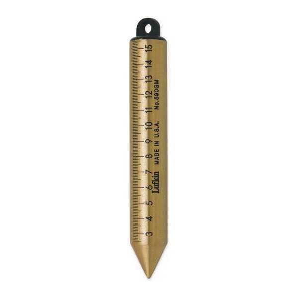 20 oz. Inage Solid Brass Cylindrical Metric Plumb Bob