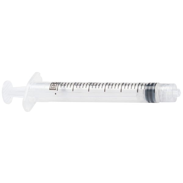 Dispensing Syringe, Luer Lock, 3 cc, Translucent, 20 Pack