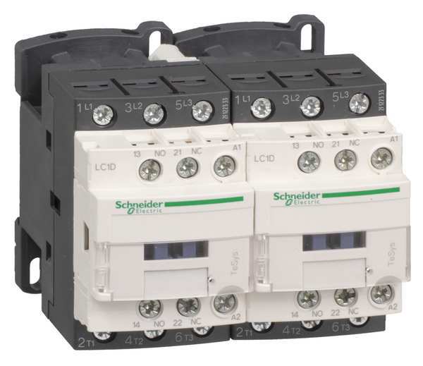 IEC Magnetic Contactor, 3 Poles, 24 V AC, 9 A, Reversing: Yes
