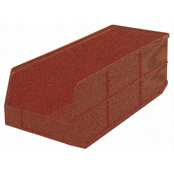 Shelf Storage Bin, Orange, Polypropylene, 20 1/2 in L x 8 1/4 in W x 7 in H, 70 lb Load Capacity
