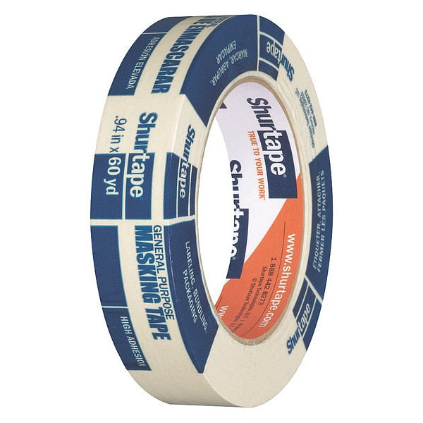 Masking Tape, 24mm W x 55m L, Crepe Paper