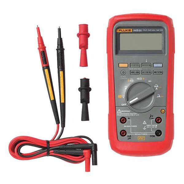 Digital Multimeter, 1,000 Max. AC Volts, 1,000 Max. DC Volts, 10 Max. AC Amps, 10 Max. DC Amps