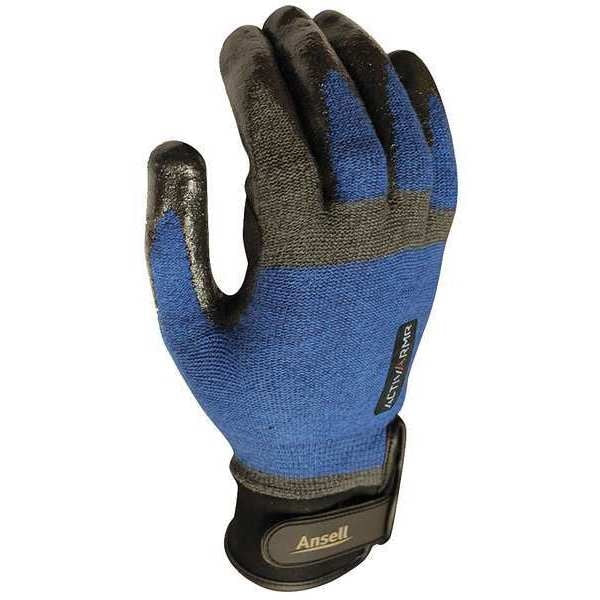 Cut Resistant Coated Gloves, A4 Cut Level, Nitrile, L, 1 PR