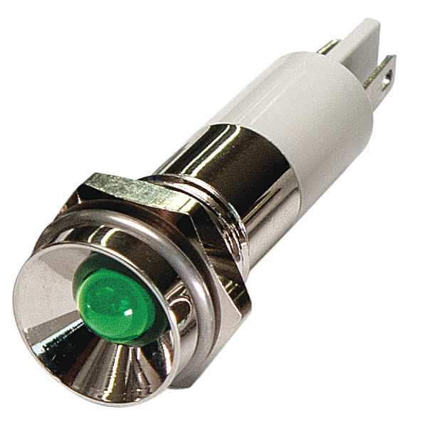 Protrude Indicator Light, Green, 12VDC