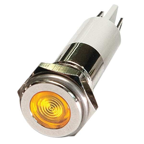 Flat Indicator Light, Yellow, 12VDC