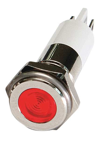 Flat Indicator Light, Red, 12VDC