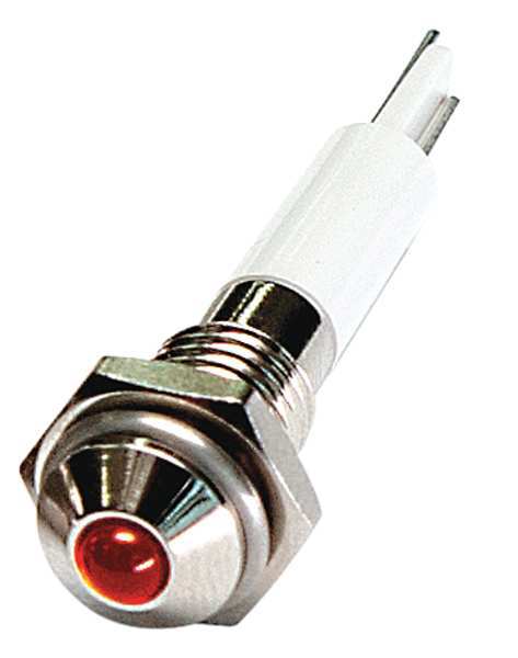 Round Indicator Light, Red, 24VDC