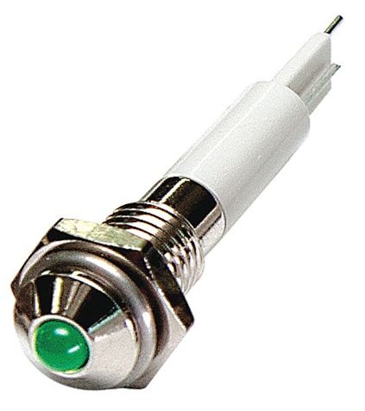 Round Indicator Light, Green, 24VDC