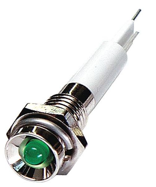 Protrude Indicator Light, Green, 24VDC