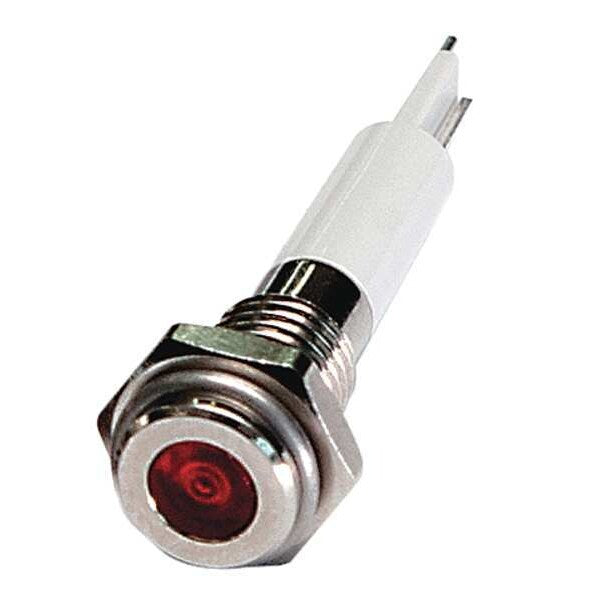 Flat Indicator Light, Red, 12VDC, Current Drawn: 20 mA