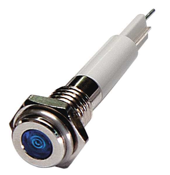 Flat Indicator Light, Blue, 12VDC