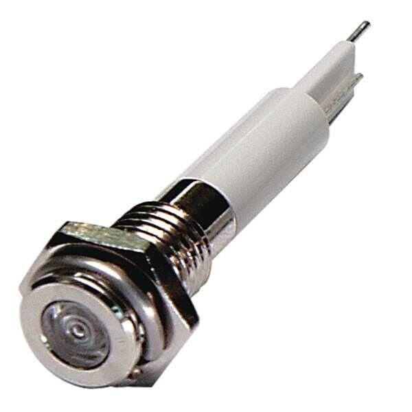 Flat Indicator Light, White, 12VDC