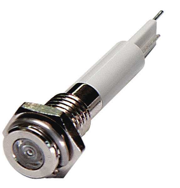 Flat Indicator Light, White, 24VDC
