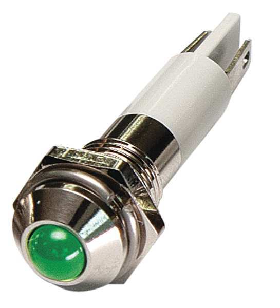 Round Indicator Light, Green, 12VDC