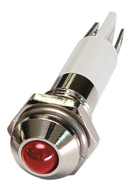 Round Indicator Light, Red, 24VDC