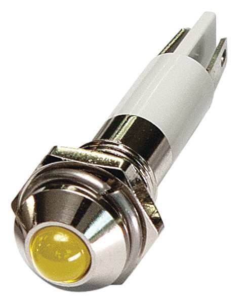 Round Indicator Light, Yellow, 24VDC