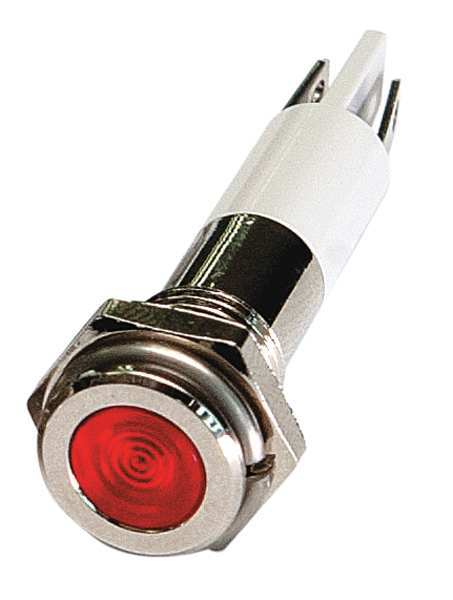 Flat Indicator Light, Red, 12VDC