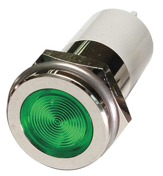 Flat Indicator Light, Green, 24VDC
