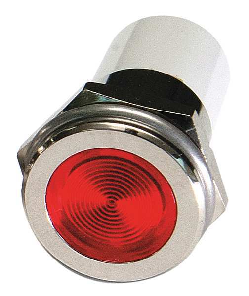 Flat Indicator Light, Red, 120VAC