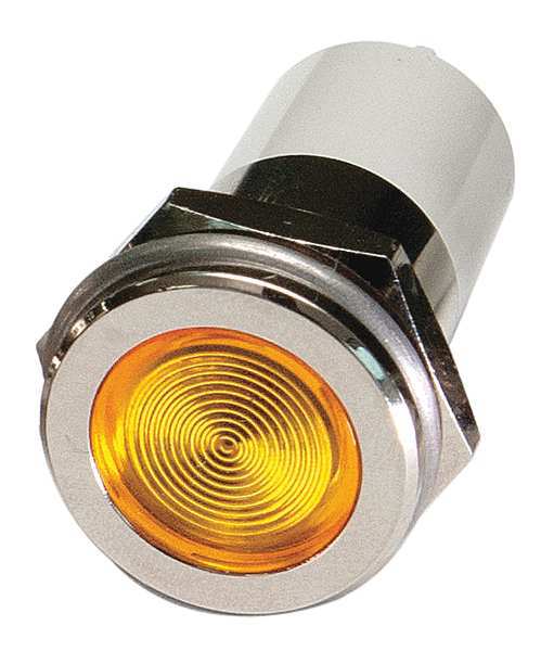 Flat Indicator Light, Yellow, 120VAC