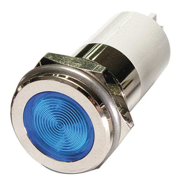 Flat Indicator Light, Blue, 120VAC