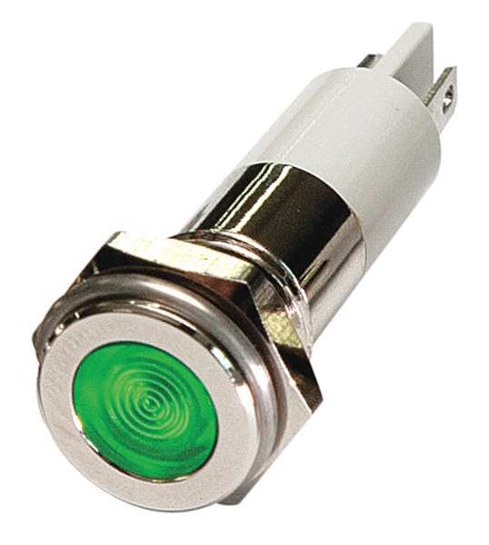 Flat Indicator Light, Green, 24VDC