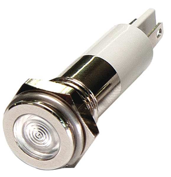 Flat Indicator Light, White, 24VDC