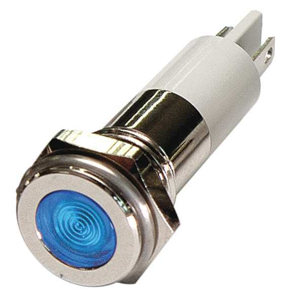 Flat Indicator Light, Blue, 120VAC