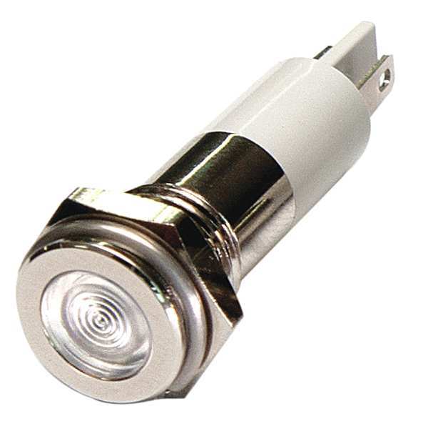 Flat Indicator Light, White, 120VAC