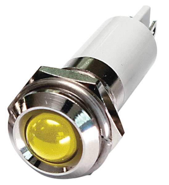 Round Indicator Light, Yellow, 24VDC
