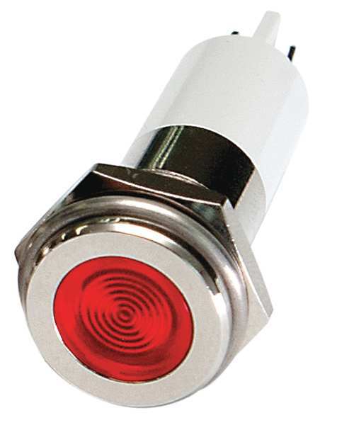Flat Indicator Light, Red, 12VDC