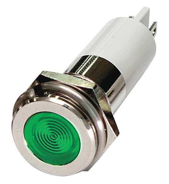 Flat Indicator Light, Green, 24VDC