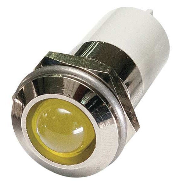 Round Indicator Light, Yellow, 24VDC
