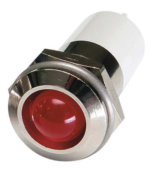 Round Indicator Light, Red, 120VAC