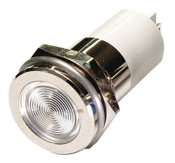 Flat Indicator Light, White, 12VDC