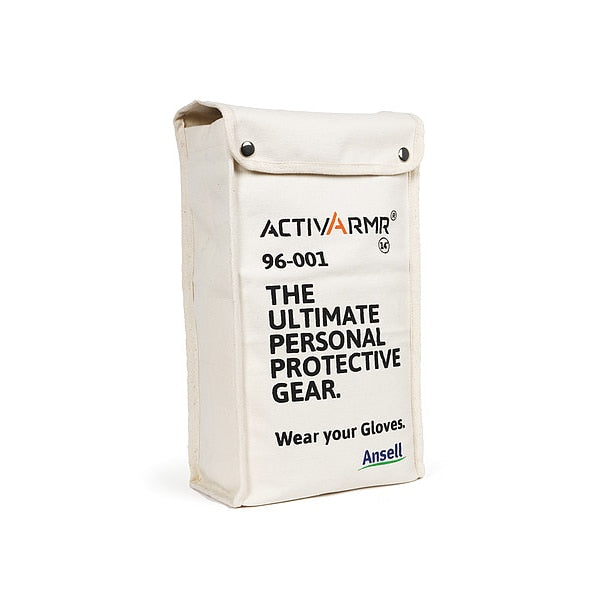 Glove Bag, 14In, White, Canvas, Belt Clip