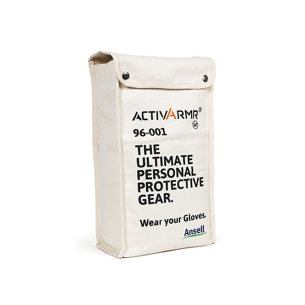 Glove Bag, 18In, White, Canvas, Belt Clip
