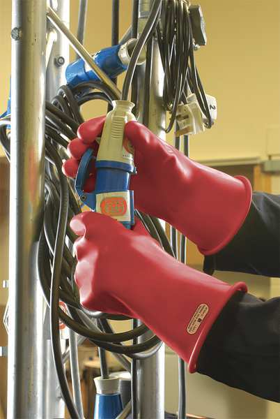 Electrical Gloves, Class 0, Red, Sz 9, PR
