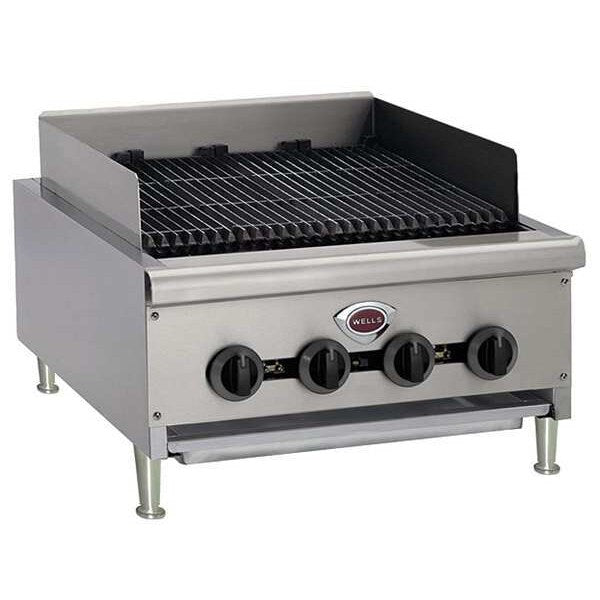 4 Burners Gas Countertop Charbroiler, 18-1/8