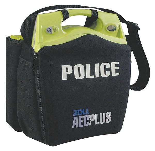 AED Protector Case, Canvas, Black, 6 in Height